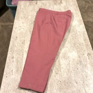 White House Black Market the slim crop pink pants size 16 L VGUC